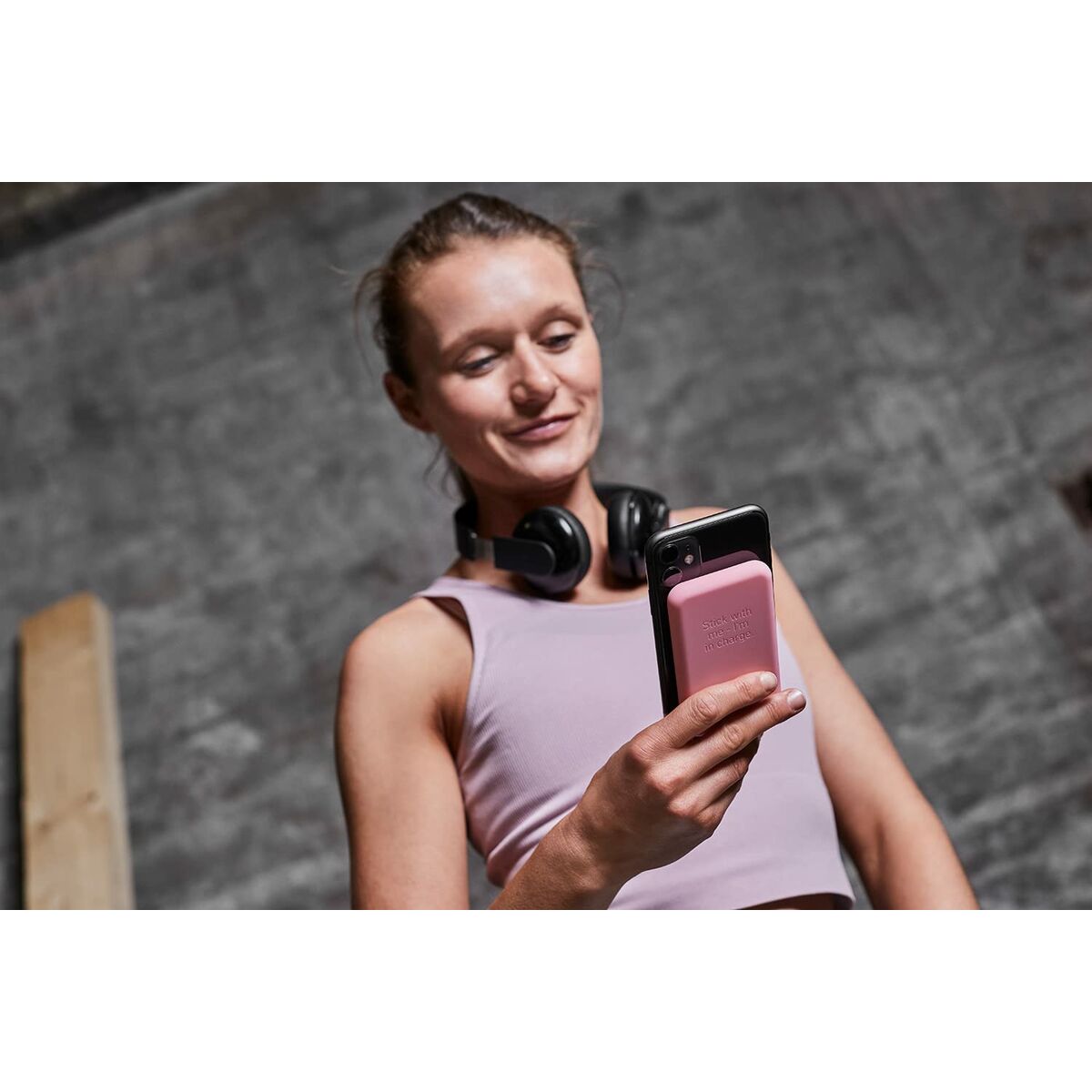 Power Bank with Wireless Charger Kreafunk Pink 5000 mAh-2