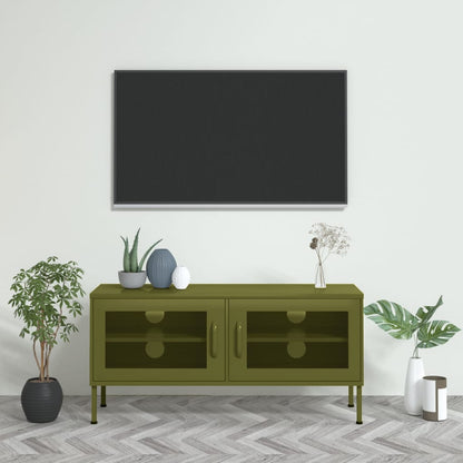 vidaXL TV Stand TV Unit Sideboard Home TV Console Media Unit Cupboard Steel