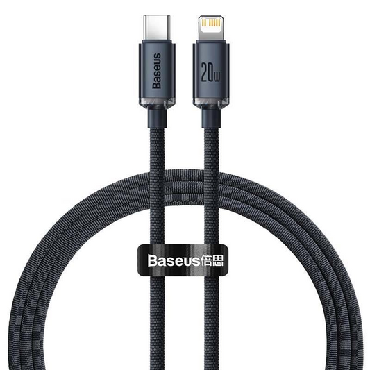 Kabel USB Baseus USB-C - Lightning 1.2 m Czarny (FD-2141-6932172602741) (CAJY000201)-0