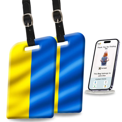 Smart Bag Security Tag - Ukraine Flag [Pack 2]